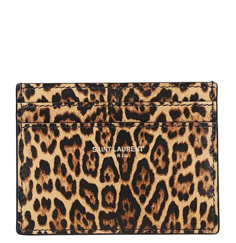 ysl cheetah card holder|st laurent card holder.